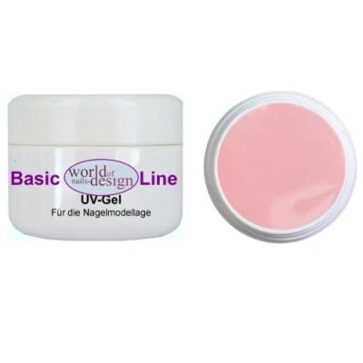 Abbildung von World of Nails Design BasicLine 15ml LED/UV 1Phasen Gel Milky Rosé dick, rosa milchig Babyboomer Look