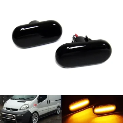 Abbildung von RZG 2x Schwarze Seitenblinker LED Begrenzungsblinker für Vivaro Movano A Primastar Interstar Duster Dokker