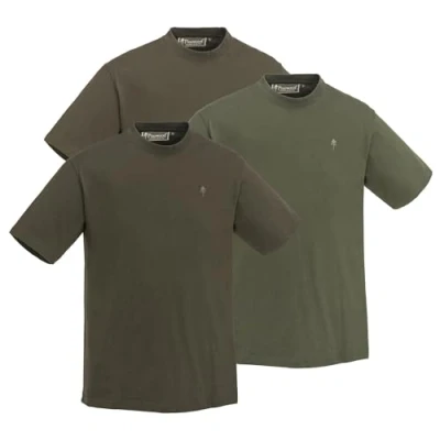 Abbildung von Pinewood Herren 3 Pack T Shirt Shirts fur EIN Set von weichen und praktischen Männer mit Logo Stickerei auf der Brust in großen Größen erhältlich