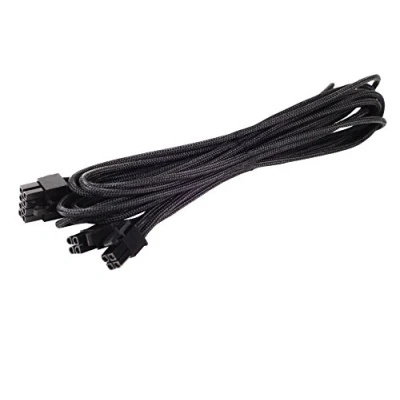 Abbildung von SilverStone SST PP06B EPS55 Netzteilkabel 55cm EPS/ATX 8pin(4+4) gesleevt, schwarz