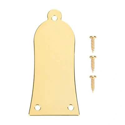 Abbildung von Gitarre Truss Rod Cover, vergoldete Metall Abdeckung mit Schrauben(Gold)