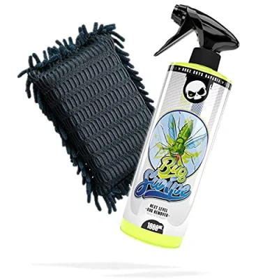 Abbildung von detailmate Set: Nuke Guys Bug Swipe 1L + Insektenschwamm schwarz Insektenentferner fürs Auto/Motorrad Insektenreiniger mit schonenden Chenille Lamellen