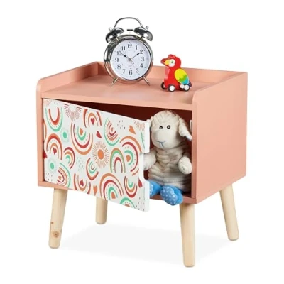Abbildung von relaxdays Nachttisch für Kinder mit Staufach, B