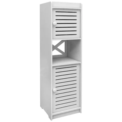 Abbildung von OHMG Badezimmer WC Möbel, Badschrank, Badregal Toilettenschrank Weiß, Toilette Möbel Schrank Badschrank Schmal Tissue Storage Rack,20 * 20 80cm