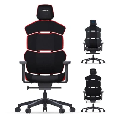 Abbildung von RECARO Nxt Gamingstuhl Ergonomischer Gaming Chair Material: Microfaser Dinamica/Stoff ideal auch als Bürostuhl oder Schreibtischstuhl individuell einstellbar 150 Kg Shadow Red