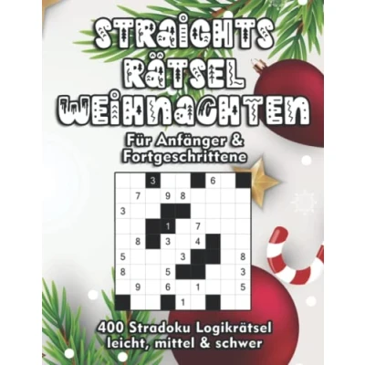 Abbildung von Straights Rätsel: Str8ts in leicht, mittel und schwer zu Weihnachten