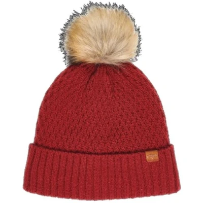 Abbildung von Callaway Golf Damen Ladies Pom Beanie Hat, DARK RED, Einheitsgröße EU