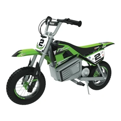 Abbildung von Epson Razor Kids Electric Motorbike MX125 Dirt Rocket Bike ab 7 Jahren mit 8 mph Max Speed &amp; 40 Minuten Fahrzeit, bis zu 5 Meilen Reichweite, 100W Ride On 12V 5Ah Batterie und 12“ Luftreifen