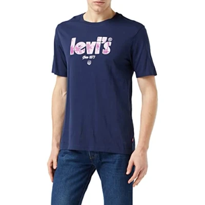 Abbildung von Levi&#039;s Herren Ss Relaxed Fit Tee T Shirt,Poster Logo Naval Academy,S