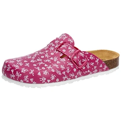 Abbildung von LICO Bioline Pantolette flach, Damen, Größe: 39, Pink weiss Schuhe