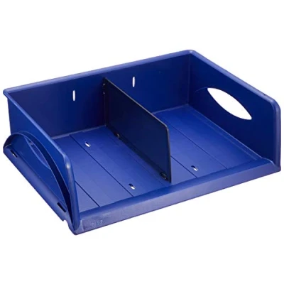 Abbildung von Leitz Ablagekorb Querformat A4 Maxi, Ideales Sortier und Ablagesystem für Poststellen Kopierräume, Blau, Sorty, 52300035