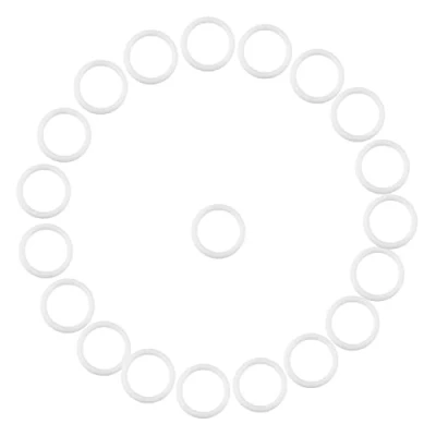 Abbildung von 20Pcs Sicher Silikonring für Schnuller Schnullerketten Clips Adapter Halter Weiche Baby Beißring Ringe Geburtstag Shower (Weiß)