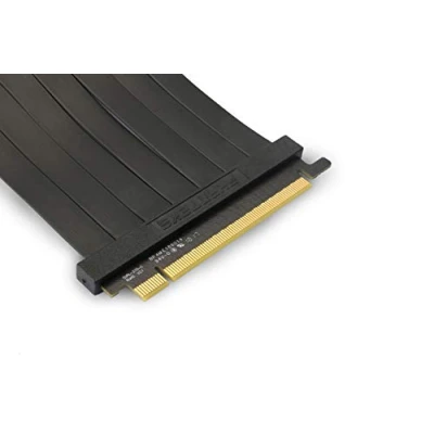 Abbildung von Phanteks PH CBRS_PR22 220 mm Premium geschirmte High Speed Technologie PCI E 3.0 x16 Riser Kabel, 90o Adapter