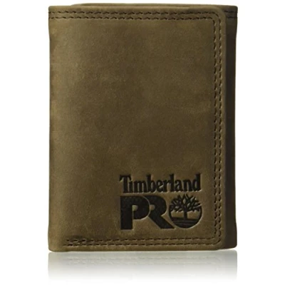 Abbildung von Timberland PRO Herren RFID Leder mit Ausweisfenster Geldbörse, Dunkelbraun/Pullman, Einheitsgröße