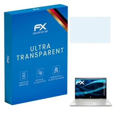 Abbildung von atFoliX Schutzfolie kompatibel mit HP Envy x360 15 cn0700ng Folie, ultraklare FX Displayschutzfolie (2X)