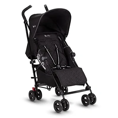 Abbildung von Silver Cross Zest Kinderwagen, kompakter und leichter, vollständig verstellbarer Kinderwagen für Babys Kleinkinder Schwarz (Neu 2021)