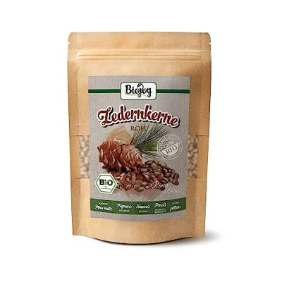 Abbildung von Biojoy BIO Zedernkerne aus Sibirien (250 g), Zedernnüsse ohne Schale, Alternative zu Pinienkerne (Pinus sibirica)