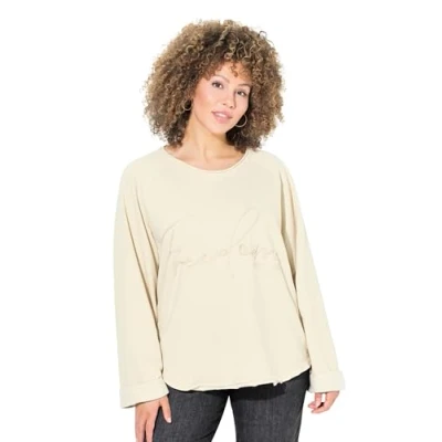 Abbildung von Ulla Popken Sweatshirt, Damen, Größe: 50/52, Sand