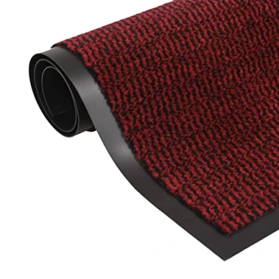 Abbildung von vidaXL Schmutzfangmatte Rechteckig Getuftet Türmatte Fußmatte Schmutzmatte Sauberlaufmatte Fußabtreter Türvorleger Matte 120x180cm Rot