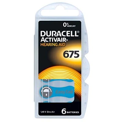 Abbildung von Duracell Hörgeräte Batterien Größe 675 60