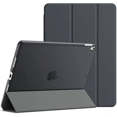 Abbildung von JETech Hülle für iPad Air 10,5 (3. Generation 2019) und Pro 2017, Schutzhülle mit Ständer Funktion Auto Schlafen/Wachen (Dunkelgrau)