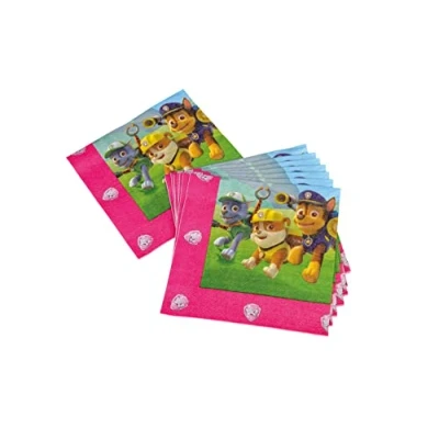 Abbildung von Paw Patrol Servietten Pink 33x33cm 20 Teile