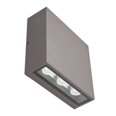 Abbildung von Eckige LED Außenwandlampe Trixy in Grafitgrau