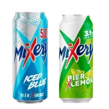 Abbildung von 48 Dosen Karlsberg Mixery Bundle a 500ml inc EINWEG Pfand (Mix aus 24 x Iced Blue 5% Vol. Bier + Lemon 3,1% Vol.) Space Keks von Onlinenshop Bormann