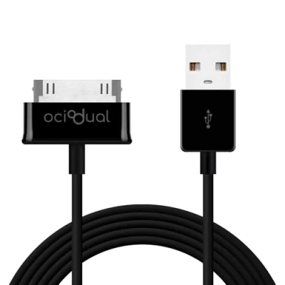 Abbildung von OcioDual Tablet PC Ladekabel Datenkabel Data Sync USB Schwarz Kompatibel mit Samsung Galaxy Tab 2 10.1 GT P5100 P5110