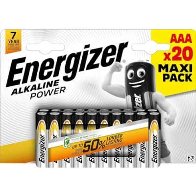 Abbildung von Energizer Alkaline Power Alkali Batterien, AAA/LR03, 20 Stück