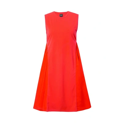 Abbildung von Ulla Popken Damen große Größen Übergrößen Plus Size Kleid, Materialmix