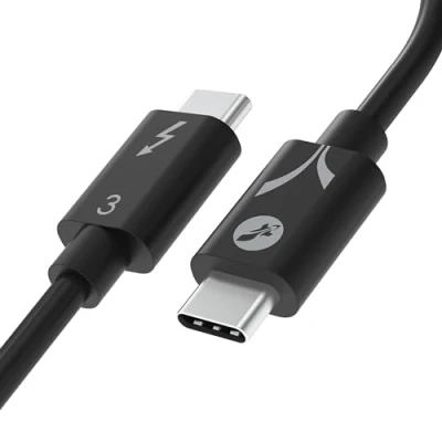 Abbildung von Sabrent USB C Thunderbolt 3 Ladekabel 100W (Intel Zertifiziertes) Kabel bis zu 40Gbps, für Leptops, MacBooks, Dell, Galaxy S22 S21 S20 und mehr, 20cm (CB T320)