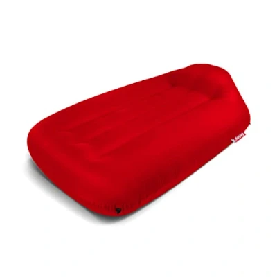 Abbildung von Fatboy® Lamzac L Aufblasbares Sofa/Sitzsack/Sofa Rot Hängematte mit Luft gefüllt für den Außenbereich Strand, Garten oder Pool 195 x 112 50 cm