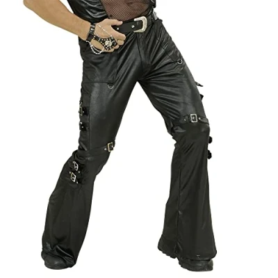 Abbildung von W WIDMANN MILANO Party Fashion Rocker Hose aus Kunstleder, schwarz, Motorrad, Biker, Punker, Faschingskostüme, Karneval