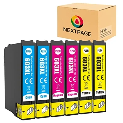 Abbildung von Nextpage 603XL Farbe Patronen Ersatz für Epson 603 XL Tintenpatronen Expression Home XP 2100 2105 3100 3105 4100 4105 Workforce WF 2810 2830 2835 2850 (6 Pack)