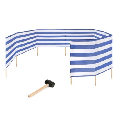 Abbildung von Garronda Strand Windschutz Sichtschutz 12m lang Plus Gummihammer GAEX001 (Wassermelone 2, 12 m)