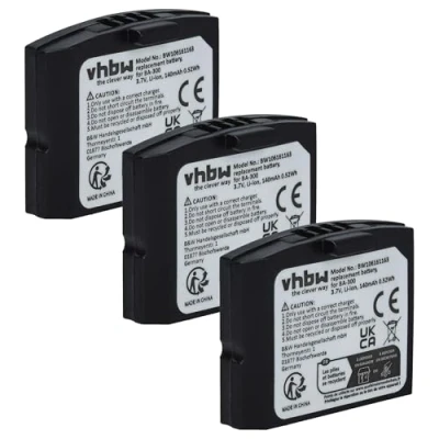 Abbildung von vhbw Akku passend für Sennheiser Set 830, RI 840, 830S, RS 4200, 4200 TV, 900 Kopfhörer (140mAh, 3,7V, Li Polymer) 140 mAh