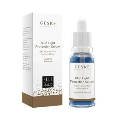 Abbildung von GESKE Blue Light Protection Serum Schutz vor digitaler Hautalterung bei Computerarbeit Gegen Pigmentflecken Vegane Formel ohne Tierversuche Ergänzt SmartAppGuided™ Devices