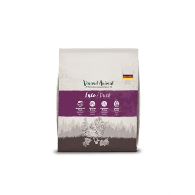 Abbildung von Venandi Animal Premium Katzenfutter Ente, mit viel frischem Geflügel, Trockenfutter, getreidefrei 1er Pack (1 x 300g)