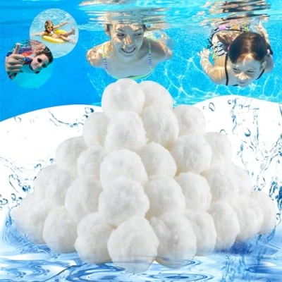 Abbildung von Mezzar Filterbälle Pool, Filterballs für Sandfilteranlagen 1300g Ersetzen 46kg Filtersand Geeignet Pool Filter Schwimmbad Filteranlagen, Aquarium und Poolreinigung