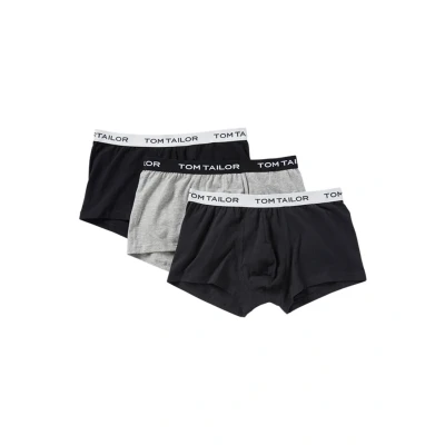 Abbildung von TOM Tailor 3 PACK Panties, Herren, Größe: Small, Anthracite melange/black