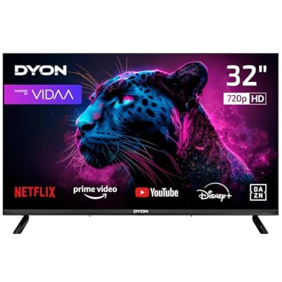 Abbildung von DYON Movie Smart 32 VX 80 cm (32 Zoll) Fernseher (HD TV, HD Triple Tuner (DVB C/ S2/ T2), App Store, Prime Video, Netflix, YouTube, DAZN, Disney+) [Mod. 2023]