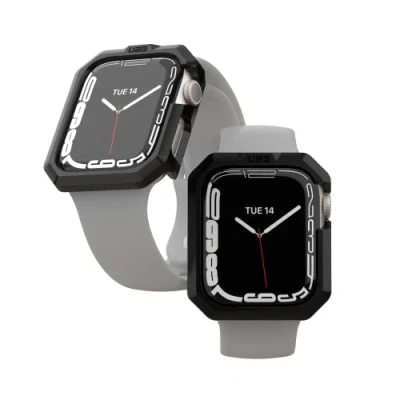 Abbildung von Urban Armor Gear Scout Case für Apple Watch 7 (45mm) Hülle [Sturz und stoßsicher, nach US Militärstandard, Robust Passgenau, Displayschutz durch erhöhten Rand] schwarz