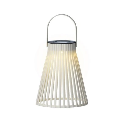 Abbildung von Lumineo LED Laterne, Solar Gartenleuchte Laterne 14x18cm Kunststoff Weiß / Warmweiß