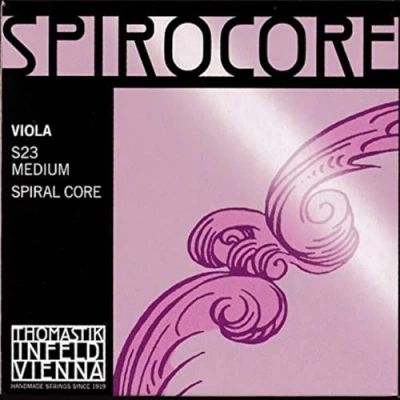 Abbildung von Thomastik 637128 Saiten für Viola Spirocore Spiralkern, Satz 4/4 mittel Chromstahl