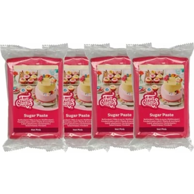 Abbildung von FunCakes Fondant Hot Pink 4er Pack (4 x 250 g)
