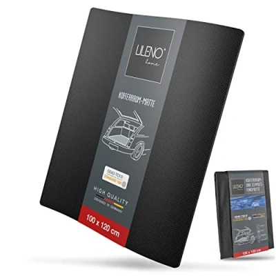 Abbildung von LILENO HOME Universal Anti Rutsch Schmutzmatte [100x120cm] Zuschneidbar und Wasserdicht Antirutschmatte Auto Kofferraummatte Schubladen Kofferraum Schutzmatte