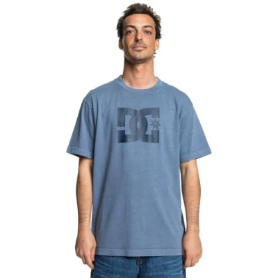 Abbildung von DC Shoes Pigment DYE HSS Tshirt print, Herren, Größe: Large, Bylw vintage indigo enzyme wash