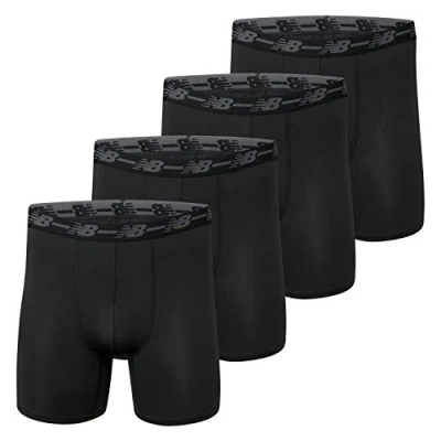 Abbildung von New Balance Herren Boxershorts ohne Eingriff, Schwarz/Schwarz/Schwarz/Schwarz, 3XL Große Größen Tall