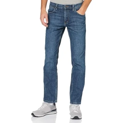 Abbildung von Wrangler Herren Red Kabel Straight Jeans , Authentic Blue, 33W / 34L